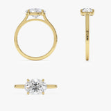 1 CTW 14k Oval Shaped Lab Grown Pear Shaped East-West Set Diamond Ring - Nives Ferkos Fine Jewelry