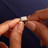 1 CTW 14k Radiant Cut Lab Grown Radiant Shaped East-West Set Diamond Ring - Alba Ferkos Fine Jewelry