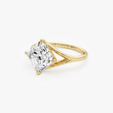 3.00ctw 14k Asscher Cut Lab Grown Diamond Engagement Ring - Bianca Ferkos Fine Jewelry