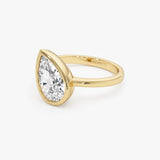 1.50ctw 14k Pear Shaped Lab Grown Diamond Unique Engagement Ring - Pia Ferkos Fine Jewelry