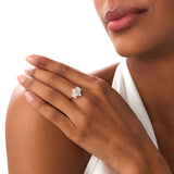 2.00ctw 14k Marquise Shaped Three Stone Lab Grown Diamond Engagement Ring - Adele Ferkos Fine Jewelry