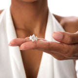 2.00ctw 14k Marquise Shaped Three Stone Lab Grown Diamond Engagement Ring - Adele Ferkos Fine Jewelry