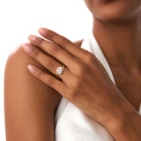 1.50ctw 14k Oval Shaped LabGrown Diamond Bypass Engagement Ring - Bianca Ferkos Fine Jewelry