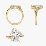 3.00ctw 14k Lab Grown Diamond Multi-Cut Cocktail Ring - Petra Ferkos Fine Jewelry