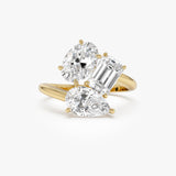 3.00ctw 14k Lab Grown Diamond Multi-Cut Cocktail Ring - Petra 14k Gold Ferkos Fine Jewelry