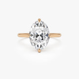 3.00 Ctw 14k Gold Oval Shape Prong Setting Engagement Ring - Vita Ferkos Fine Jewelry