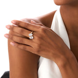 3.05ctw 14k Pear Shaped Lab Grown Diamond Toi et Moi Ring - Zora Ferkos Fine Jewelry