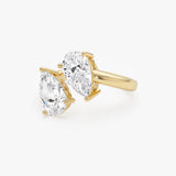 3.05ctw 14k Pear Shaped Lab Grown Diamond Toi et Moi Ring - Zora Ferkos Fine Jewelry