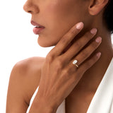 1.00 Ctw 14k Gold Oval Lab Grown Diamond S Setting Engagement Ring - Luisa Ferkos Fine Jewelry