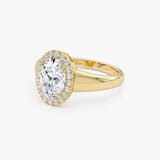 1.85 Ctw 14k Oval Shape Lab Grown Diamond Halo Engagement Ring - Leta Ferkos Fine Jewelry