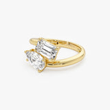 2.11 Ctw 14k Lab Grown Diamond Two Stone Toi et Moi Ring - Tina Ferkos Fine Jewelry