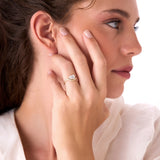 1ct Pear Shaped Lab Grown Contemporary Diamond Engagement Ring - Kleio Ferkos Fine Jewelry