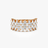 1.68 Ctw 14K Baguette Lab Grown Diamond Wide Statement Ring - Melia Ferkos Fine Jewelry