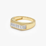 14k Baguette Shaped Lab Grown Statement Diamond Ring - Nona Ferkos Fine Jewelry