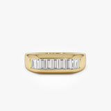 14k Baguette Shaped Lab Grown Statement Diamond Ring - Nona 14K Gold Ferkos Fine Jewelry