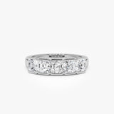 1.60 CTW 14k Asscher Cut Lab Grown Diamond Band - Drusa 14K White Gold Ferkos Fine Jewelry