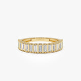 14k Unique Lab Grown Baguette Diamond Ring - Sera 14K Gold Ferkos Fine Jewelry