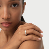 0.90 Ctw 14k Marquise Shaped Lab Grown Diamond Band - Saga