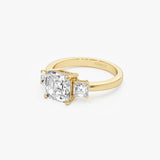 2.50 CTW 14K Lab Grown Asscher Cut Three Stone Engagement Ring - Wirra Ferkos Fine Jewelry