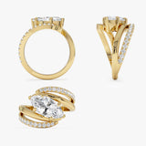 2.35 CTW 14K Marquise Shape Unique Lab Grown Diamond Engagement Ring - Celia Ferkos Fine Jewelry