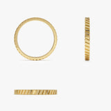 14k Diagonal Fluted Band Ring Ferkos Fine Jewelry