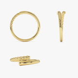 14k Open Band Twist Rope Design Ring Ferkos Fine Jewelry