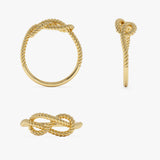 14K Twist Rope Infinity Knot Ring Ferkos Fine Jewelry