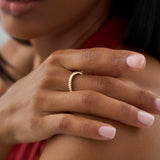 14K 2.5MM Ribbed Gold Band Ferkos Fine Jewelry