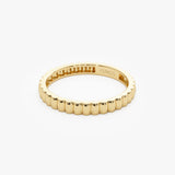 14K 2.5MM Ribbed Gold Band Ferkos Fine Jewelry