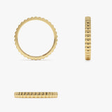 14K 2.5MM Ribbed Gold Band Ferkos Fine Jewelry