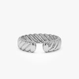 14K 5MM Rope Cuff Ring Ferkos Fine Jewelry