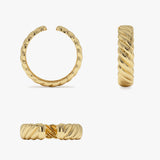 14K 5MM Rope Cuff Ring Ferkos Fine Jewelry