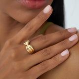 14Kt Bold 10mm Sculpted Dome Ring Ferkos Fine Jewelry