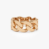 14k Gold 8MM Cuban Link Ring 14K Rose Gold Ferkos Fine Jewelry