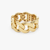 14k Gold 8MM Cuban Link Ring 14K Gold Ferkos Fine Jewelry