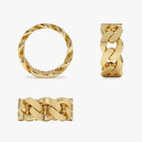 14k Gold 8MM Cuban Link Ring Ferkos Fine Jewelry