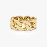 14k Gold 8MM Cuban Link Ring Ferkos Fine Jewelry