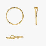 14k Gold Minimalist Knot Band Ferkos Fine Jewelry