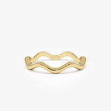 14k Gold Minimalist Wave Ring 14K Gold Ferkos Fine Jewelry
