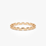14k Gold Stackable Link Ring 14K Rose Gold Ferkos Fine Jewelry