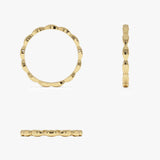 14k Plain Gold Minimalist Marquise Shape Ring Ferkos Fine Jewelry