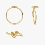 14k Gold Love Heart Ring Ferkos Fine Jewelry