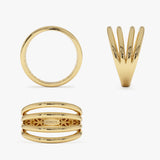 14k Gold Four Band Statement Ring Ferkos Fine Jewelry