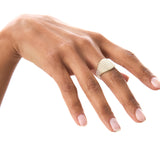 14k Gold Tapered Ribbed Statement Band Ferkos Fine Jewelry