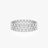 14k Gold 3 Row Link Ring Ferkos Fine Jewelry
