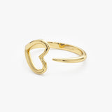 14k Gold Minimalist Heart Outline Band Ferkos Fine Jewelry