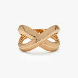 14K Chunky Gold Criss Cross Statement Ring 14K Rose Gold Ferkos Fine Jewelry