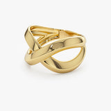 14K Chunky Gold Criss Cross Statement Ring Ferkos Fine Jewelry