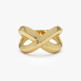 14K Chunky Gold Criss Cross Statement Ring 14K Gold Ferkos Fine Jewelry