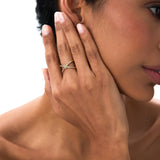 14K Gold Crossover Band Ferkos Fine Jewelry